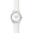 Swatch Women's GK733 Quartz White Dial Plastic Date  Watch