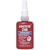 Loctite 196508 Blue 246 High Temperature Medium Strength Thread Locker, 450 degrees F Maximum Temperature, 10 mL Bottle