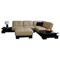 Oriel Italian Leather Sectional Sofa and Table Set