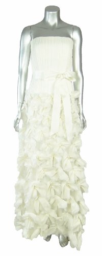 Tadashi Shoji Ivory Silk Strapless Wedding Dress 10 [Apparel]
