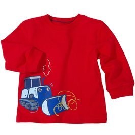 Carter's Play Clothes Bulldozer Long Sleeve Tee - Red
