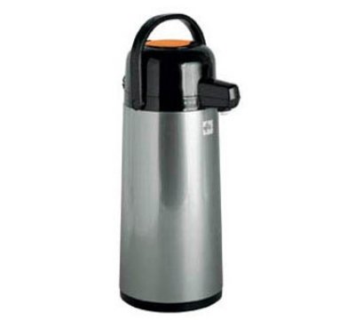 2.2 Liter PRESSURE POWERED AUTOMATIC Hot/Cold BEVERAGE DISPENSER Tin Body, Black w/ Orange Push Button Top