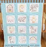 Farm Animals 9" Nursery Quilt Squares Stamped for Embroidery