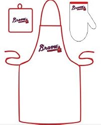 Atlanta Braves Grilling Apron Set - Baseball Sports Merchandise