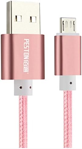 USB Cable, 3.0 feet(1 m) Reversible USB 2.0 A Male to Micro USB Male Cable Braided, Quick Charge and High Speed Data Sync for Android, Samsung, HTC, Motorola, Nokia and More(Rose Gold)