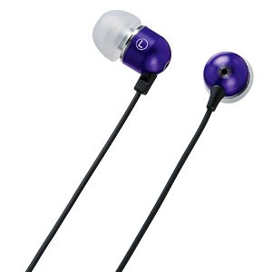 【SANWASUPPLY】iPhoneやiPodに最適なマイク機能付きカナル型ステレオイヤホンPaleta de Colores（バイオレット・Morado)MM-HS700V