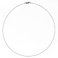 14k White 0.5mm Twist Cable Wire Chain Necklace - 18 Inch