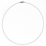 14k White 0.5mm Twist Cable Wire Chain Necklace - 16 Inch