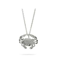 Sterling Silver Blue Crab Pendant
