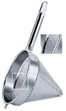 Stainless Steel China Cap Chinois Fine Strainer: 8-inch