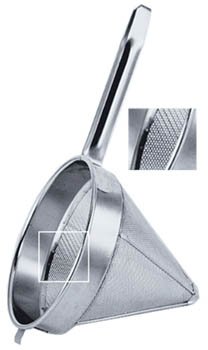 Stainless Steel China Cap Chinois Fine Strainer: 12-inch