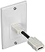 Monoprice 107330 2-Piece Wall Plate with 4-Inch Built-In Flexible Hi-Speed HDMI Cable with Ethernet, Single-Port, White