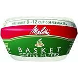 Melitta White Coffee Basket Filter, 100 Count