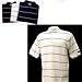 CONFIDENCE GOLF Classic Stripe Mens Golf Shirt WHITE Large