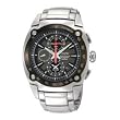 Seiko Men's Sportura Stainless Steel Chronograph Alarm Watch Model SNAA95P1