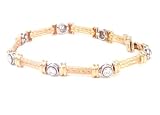 14K 2-Tone .95 CTW Diamond Cable Bracelet