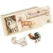 Wild Republic Wood Magnets Farm