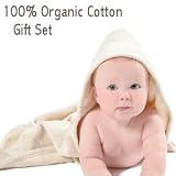 Organic Hooded Towel and Washcloth Gift Set