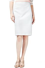 Knee Length Piqué Jacquard Pencil Skirt