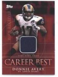 2009 Topps Career Best Jerseys #DA Donnie Avery - St. Louis Rams (Piece of Authentic Jersey)(Football Cards)