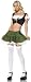 Peasant Skirts - 4Pc Fraulein Girl Include Peasant Top, Vest, Gartered Skirt And Stockings (Green;Medium/Large)