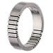 Black Accented Flat Brushed Titanium Ring (6.0 mm) - Sizes 6-13
