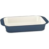 Cuisinart CI1136-24BG Chef's Classic Enameled Cast Iron 14-Inch Roasting/Lasagna Pan, Provencal Blue