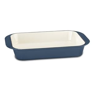 Cuisinart CI1136-24BG Chef Classic Enameled Cast Iron 14-Inch Roasting/Lasagna Pan Provencal Blue