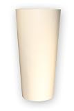 Fiberglass Planter - Dublin Style, Tall Column Planter, Sand White Color, 14