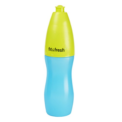Fit & Fresh Kids' Squeezable Water Bottle, 12 oz. Capacity, Leak-Resistant Lid, BPA-Free, Dishwasher Safe, On-the-Go Hydration for Lunch and Sports
