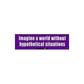 Imagine A World Without Hypothetical Situations - Refrigerator Magnets 7x2 in