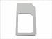 MicroSIM アダプター (補助シール付き、iPad/ iPhone4 対応) 白