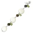 Sterling Silver Labradorite/Peridot/Mother of Pearl Bracelet - 7 Inch