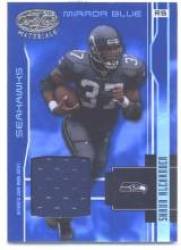 2003 Leaf Certified Materials Mirror Blue #116 Shaun Alexander - Seattle Seahawks (Piece of Authentic Game Worn Jersey - Serial #d to 50)(Football Cards)