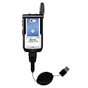 Retractable USB Cable for the Motorola i860 with Power Hot Sync and Charge capabilities - Gomadic Brand w/ TipExchange Technology