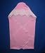 Stunning Rose Pink Hooded Receiving Blanket Small Preemie 3-6 lbs