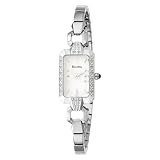 Bulova Women's 96R117 Diamond Accented Case Bracelet Silver White Dial Watch