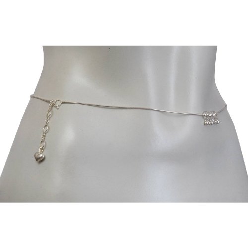 Back Belly Chains In Sterling Silver Length 33.75 Inches