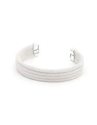 Silver Tone Linear Mesh Cuff Bracelet