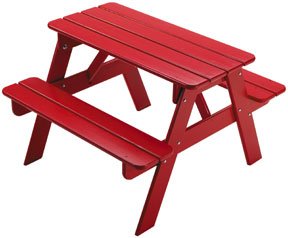 Childrens Toyshop  Toys : Kid Sized Picnic Table-Color Red