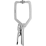 CH Hanson 06207 10-Inch Self-Adjusting Locking Long Reach C-Clamp with Swivel Pads