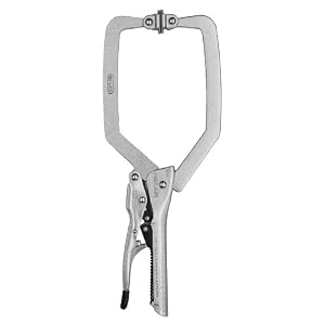 CH Hanson 06207 10-Inch Self-Adjusting Locking Long Reach C-Clamp with Swivel Pads by C.H. Hanson