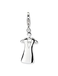 Sterling Silver Dress on Hanger w/Lobster Claw Clasp Clasp Charm