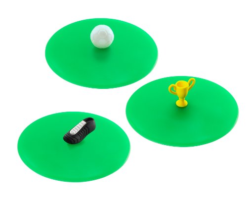 Lurch 210186 Mein Deckel Fußball 3-er Set Silikon