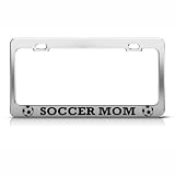 Soccer Mom Metal License Plate Frame Tag Holder