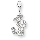 Sterling Silver Disney Tigger Lobster Clasp Charm - JewelryWeb