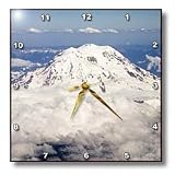 Mount Ranier as few from a jet place as it nears Seattle.Mount Ranier National Park, Washington - 10x10 Wall Clock