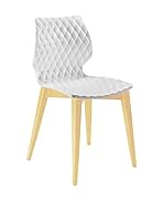 Metalmobil Set Silla 2 Uds. Uni-562 Blanco/Natural