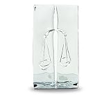 Baccarat Justice Block 6 3/4in H X 3 7/8in L
