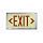 Safe Glow Photoluminescent Exit Sign, "EXIT" with Left and Right Arrows Symbol, 16-29/32" Length x 9-1/2" Width x 1/4 " Height, T-Bar Mount (Pack of 1)